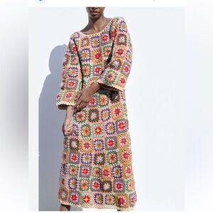 Zara crochet knit dress NWT size small